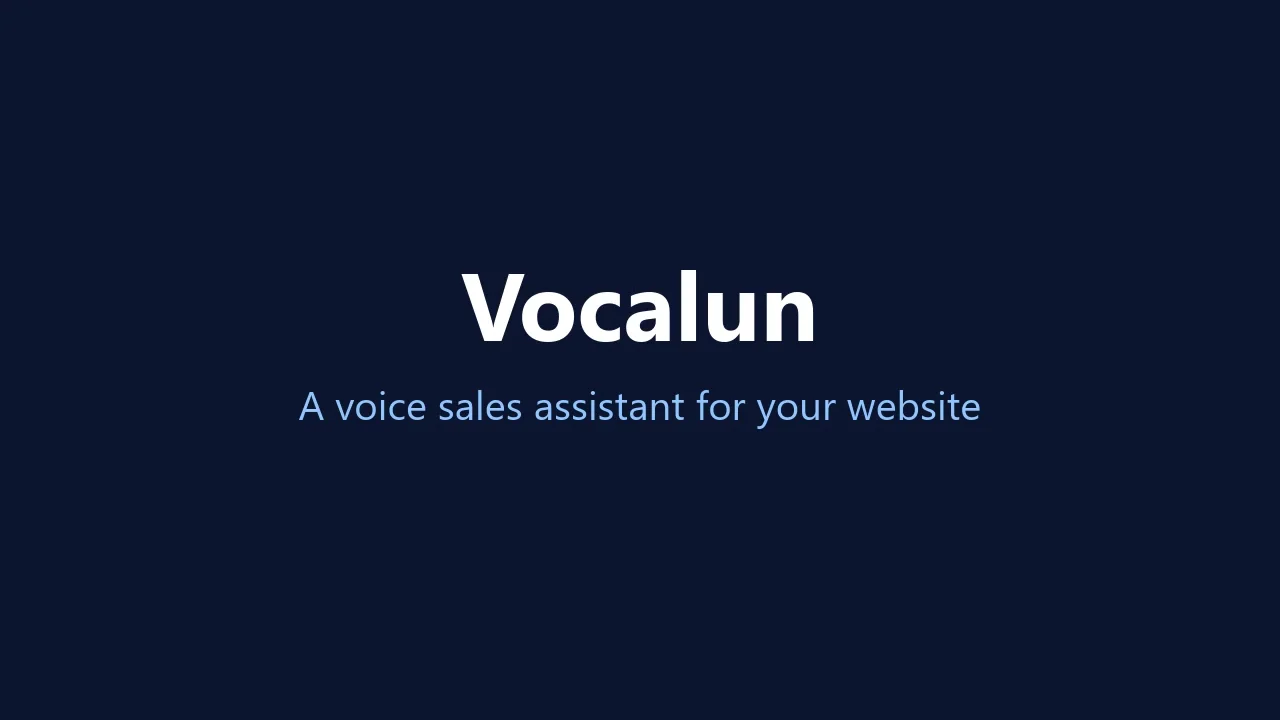 Vocalun — A voice sales assistant for your website